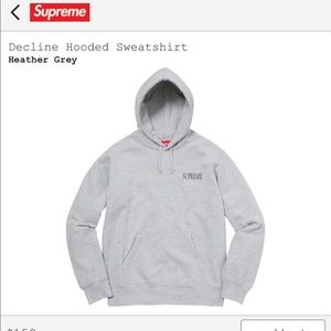 Supreme decline hoodie size small